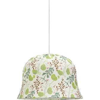 Lampa wisząca abażurowa Bella zielone liście